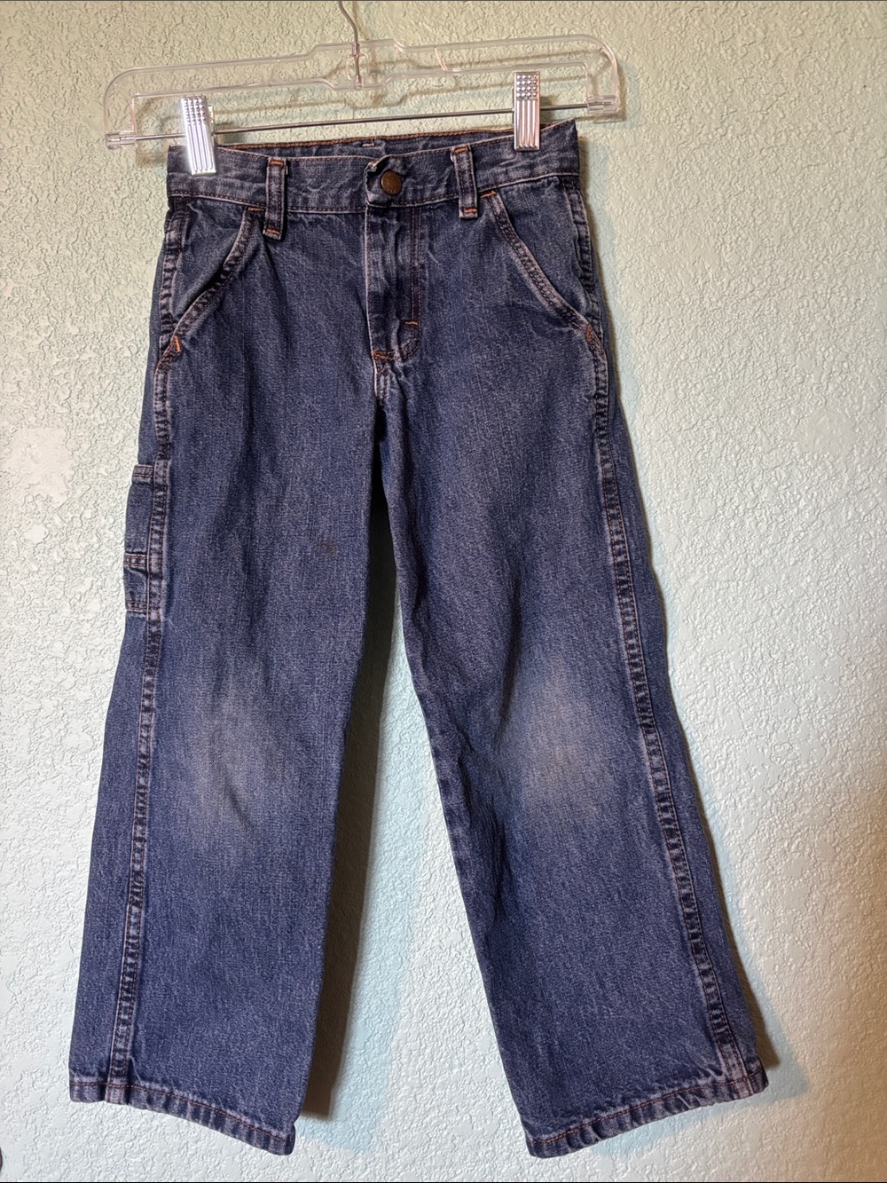 Legendary Gold Boys Blue Jeans with Adjustable Waist Size 6 Slim Good